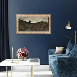 «Landscape with Figure» в интерьере в классическом стиле в синих тонах