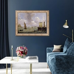 «On the Thames 3» в интерьере в классическом стиле в синих тонах