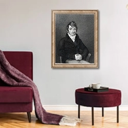 «William Kenny» в интерьере гостиной в бордовых тонах