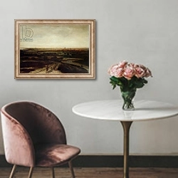 «A Dutch Landscape» в интерьере в классическом стиле над креслом