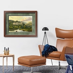 «Arundel Castle 1» в интерьере кабинета с кожаным креслом
