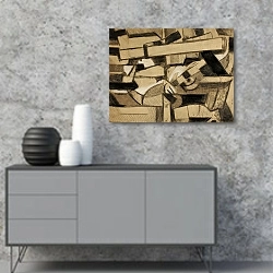 «Abstract–Woman» в интерьере в стиле минимализм над тумбой