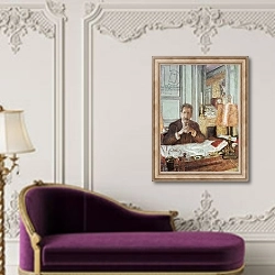 «Portrait of Philippe Berthelot» в интерьере в классическом стиле над банкеткой