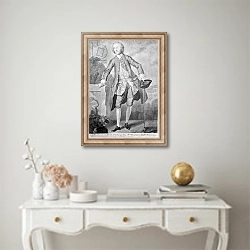 «Gustavus Hamilton, engraved by Andrew Miller» в интерьере в классическом стиле над столом