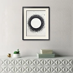 «The circles. Ring 4» в интерьере в стиле минимализм над тумбой