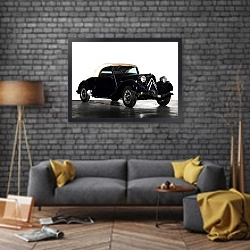 «Citro?n Traction Avant Cabrio '1934–57» в интерьере в стиле лофт над диваном