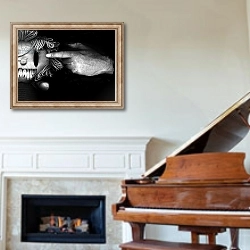 «Bang,2013,» в интерьере классической гостиной над камином