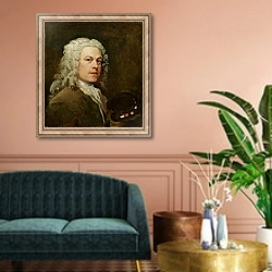 «Self Portrait, c.1735-40» в интерьере классической гостиной над диваном
