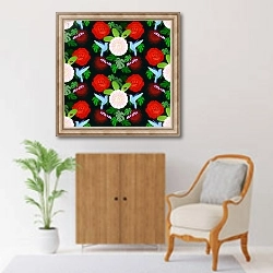 «The Ladybird and the Hummingbird» в интерьере в классическом стиле над комодом