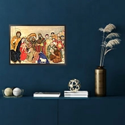 «Nativity Scene 3» в интерьере в классическом стиле в синих тонах