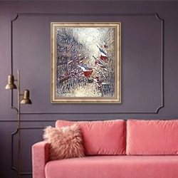 «The Fourteenth of July in Paris,» в интерьере гостиной с розовым диваном