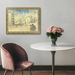 «Бульвар де Клиши, 1887 1» в интерьере в классическом стиле над креслом