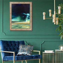 «Wittering» в интерьере в классическом стиле с зеленой стеной