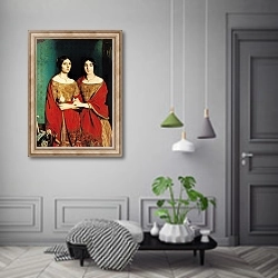 «The Two Sisters, or Mesdemoiselles Chasseriau, 1843» в интерьере коридора в классическом стиле