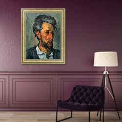 «Портрет Виктора Шоке» в интерьере в классическом стиле в фиолетовых тонах