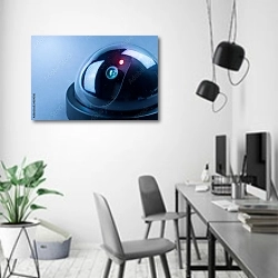 «Камера видеонаблюдения в студии» в интерьере современного офиса в минималистичном стиле