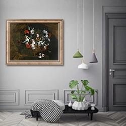 «Цветы Пьера Кастилса» в интерьере коридора в классическом стиле