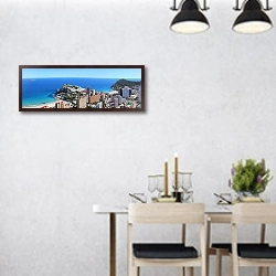 «Испания. Бенидорм. Вид с крыши отеля Bali на побережье» в интерьере стильной светлой столовой