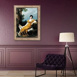 «Portrait of a Seated Woman» в интерьере в классическом стиле в фиолетовых тонах