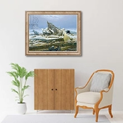 «The Polar Sea, 1824» в интерьере в классическом стиле над комодом