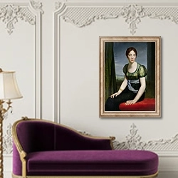 «Portrait of Madame Regnault de Saint-Jean d'Angely» в интерьере в классическом стиле над банкеткой