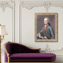 «Joseph II Holy Roman Emperor and King of Germany, 1762» в интерьере в классическом стиле над банкеткой