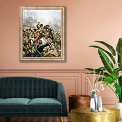 «The Heroes of Balaklava» в интерьере классической гостиной над диваном