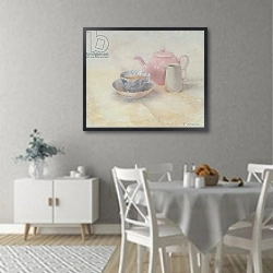«A Nice Cup of Tea» в интерьере кухни над обеденным столом с кофемолкой
