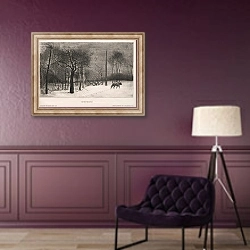 «Winter» в интерьере в классическом стиле в фиолетовых тонах