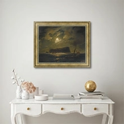 «Уплывая от острова Искья» в интерьере в классическом стиле над столом
