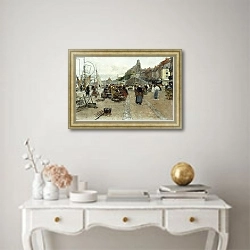 «Marketplace by a Harbour,» в интерьере в классическом стиле над столом