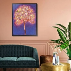 «Gold Tree, 1997» в интерьере классической гостиной над диваном