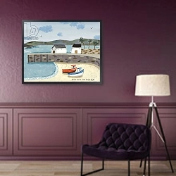 «Boats and Harbour» в интерьере в классическом стиле над креслом