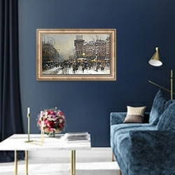 «La Porte St. Martin» в интерьере в классическом стиле в синих тонах