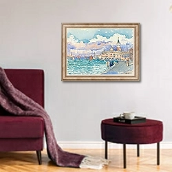«Venice» в интерьере гостиной в бордовых тонах