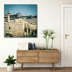«Аль Акса, Масличная гора, Иерусалим» в интерьере современной прихожей над тумбой