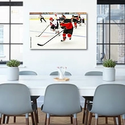 «Хоккей на льду 2» в интерьере офиса над столом для конференций
