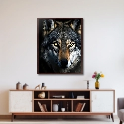 «Постер Волк» в интерьере 