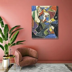«Composition» в интерьере современной гостиной в розовых тонах