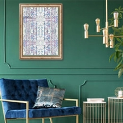 «Bloom, 2015» в интерьере в классическом стиле с зеленой стеной