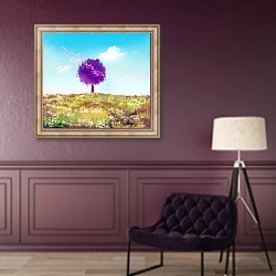 «Фиолетовое дерево» в интерьере в классическом стиле в фиолетовых тонах