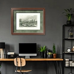 «Кёнигштайн» в интерьере кабинета с серыми стенами