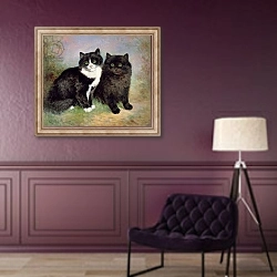 «A Pair of Pussy Cats» в интерьере в классическом стиле в фиолетовых тонах