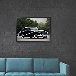 «Bentley S1 by Hooper '1959» в интерьере в стиле лофт с черной кирпичной стеной