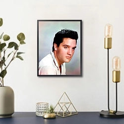 «Presley, Elvis 12» в интерьере в стиле ретро над столом
