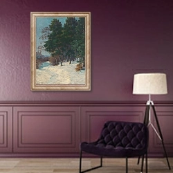 «Forest in winter» в интерьере в классическом стиле в фиолетовых тонах