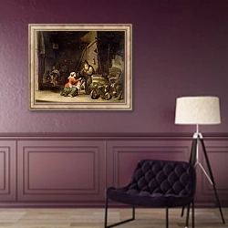 «Rustic Interior» в интерьере в классическом стиле в фиолетовых тонах