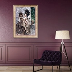 «Young girls of Ischia» в интерьере в классическом стиле в фиолетовых тонах