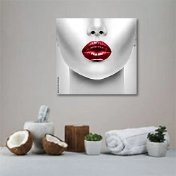 «Яркие красные губы» в интерьере салона красоты
