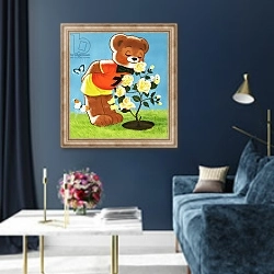 «Teddy Bear 216» в интерьере в классическом стиле в синих тонах